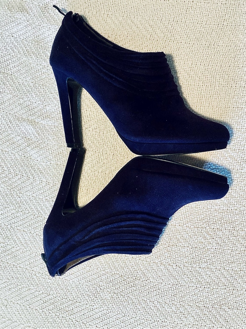 Coach and Four Deep Violet Suede Ankle Booties